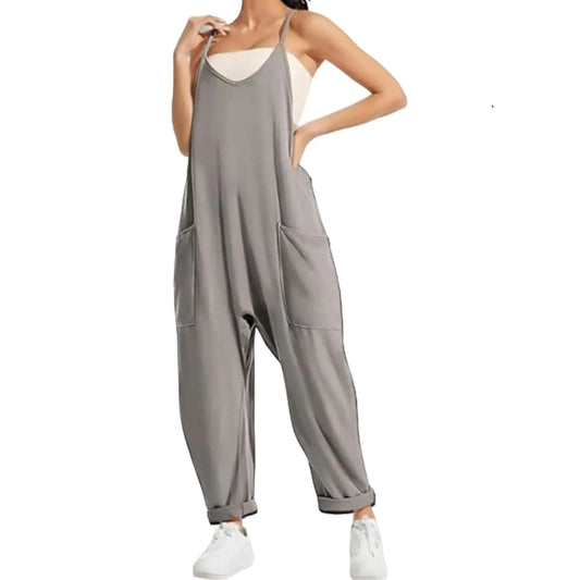 Ailezt Lahloya Maternity Jumpsuit Lahloya Pregnancy Jumpsuit Maternity Oversized Jumpsuit Cotton Romper (Light Gray XXXL)