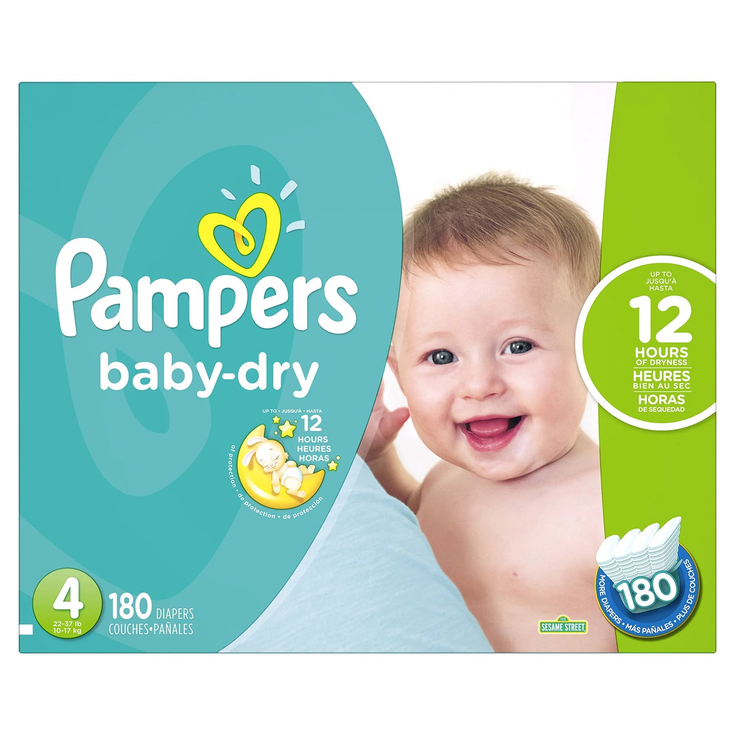 Pampers Baby Dry Diapers Size 4 180 Count