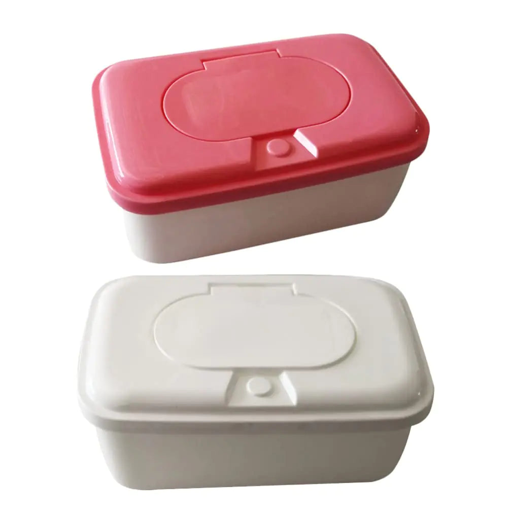 Baby Wipes Dispenser Portable Refillable: 2pcs Toddler Wipe Holder Baby Wipes Container Reusable Wipes Case Baby Travel Box Random Color