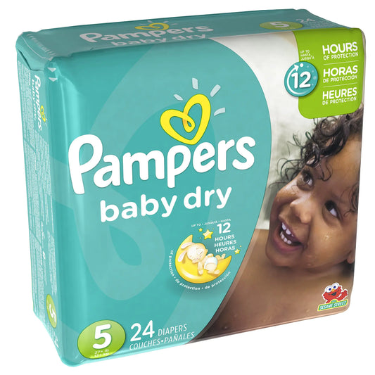 Pampers Baby Dry Diapers Size 5 Jumbo Pack 24 ct