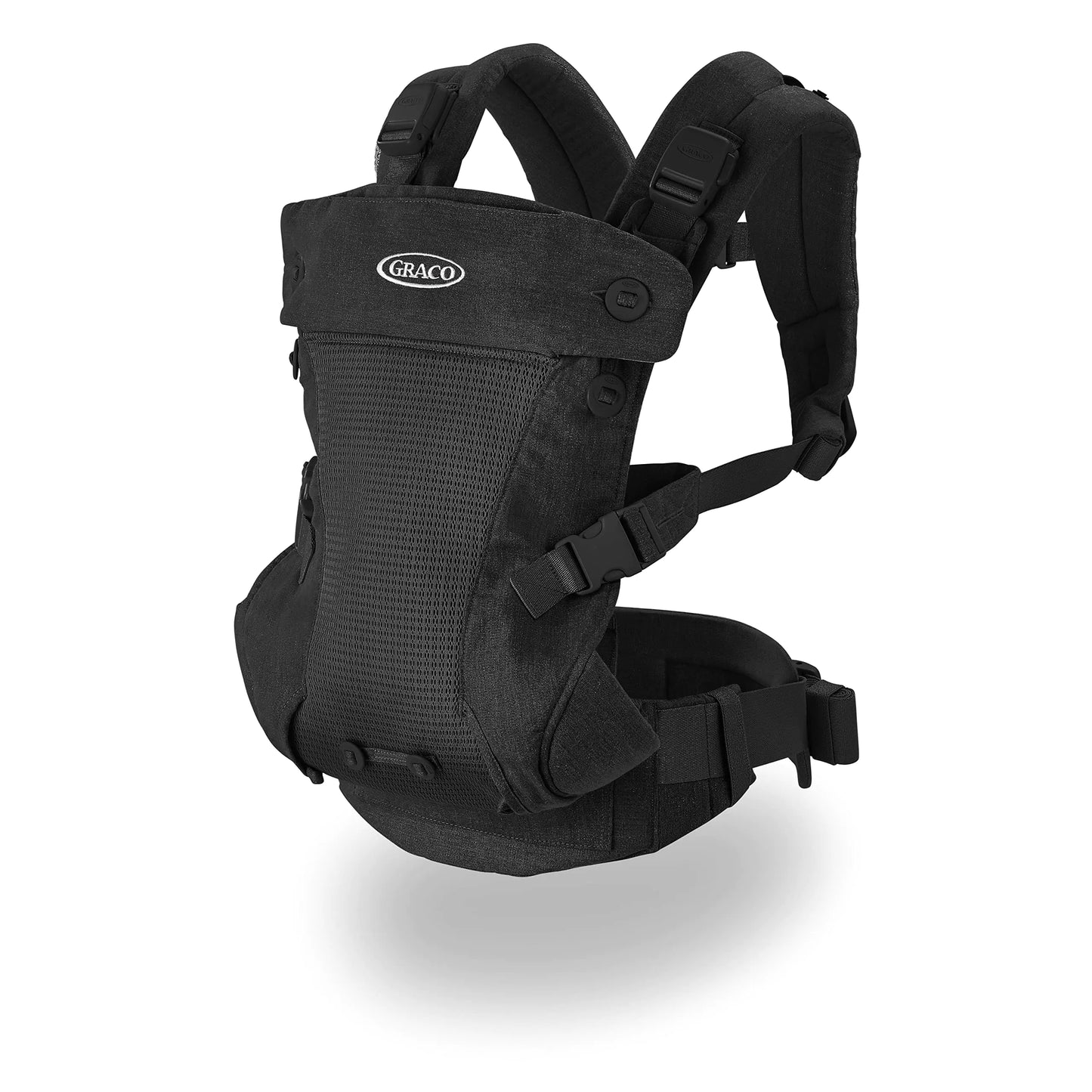 Graco Cradle Me 4 in 1 Baby Carrier | Includes Newborn Mode with No Insert Needed Black Onyx