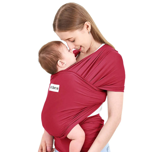 Acrabros Baby Wrap CarrierHands Free Baby Carrier SlingLightweightBreathableSoftnessPerfect for Newborn Infants and Babies Shower GiftRoyal Red