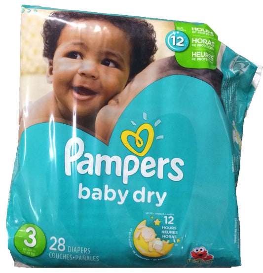 Pampers Baby Dry Diapers Size 3 28 Count